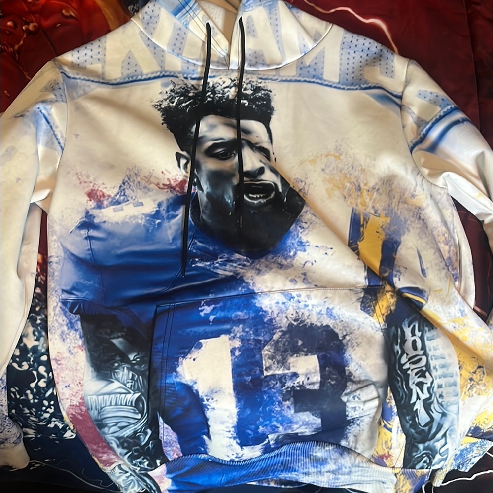 Men's Blue Graphic Hoodie